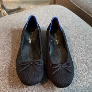 Rothy's Black and Blue Ballet Flats